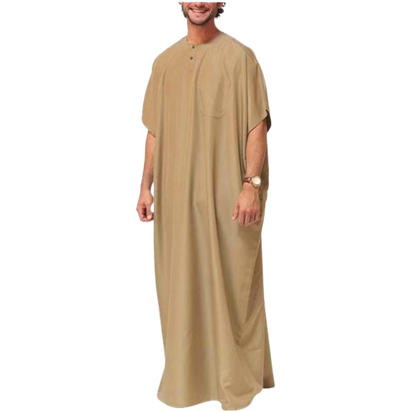 2024 Nuevo musulmán Oriente Medio árabe Dubai vestido Malasia camisa de los hombres traje musulmán