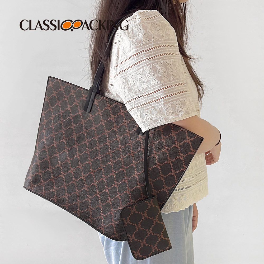 Fábrica al por mayor tablero de cuadros bolso de hombro de gran capacidad impermeable bolso de mano unisex bolso con impresión de logotipo