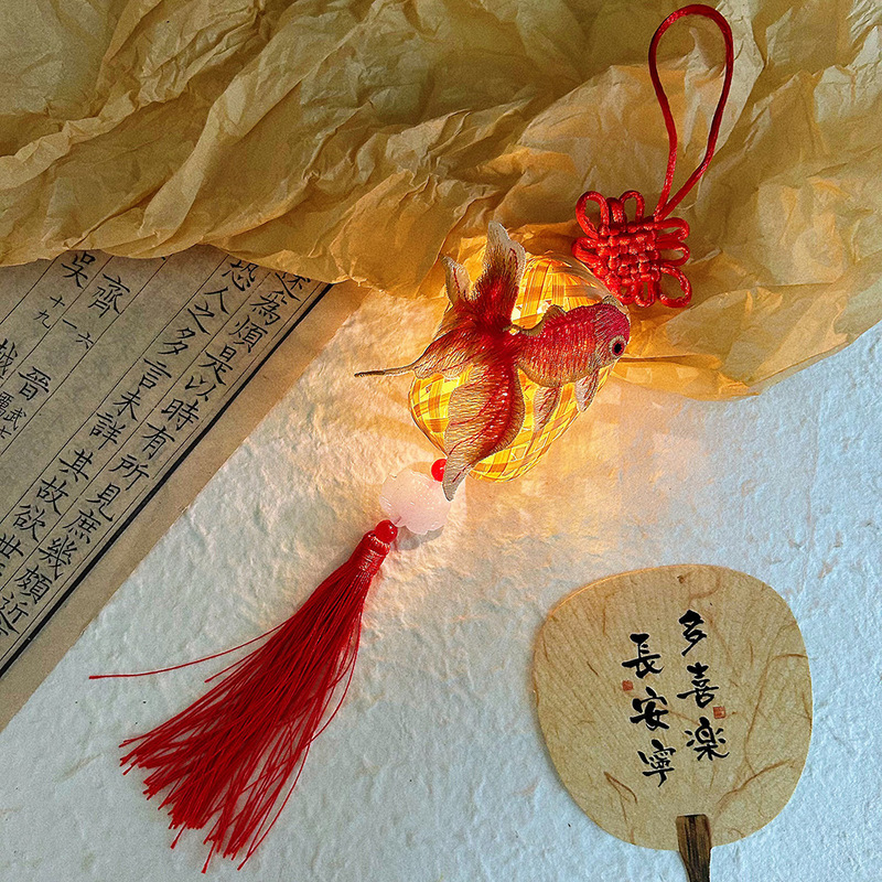 2025年新款中秋节竹编古风发光兔子灯笼花灯手提灯笼diy 手工材料|undefined