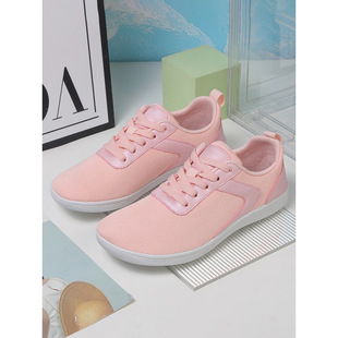 2024 New Couple Plaid Fitness Shoes Wide Toe Barefoot Shoes Men's Breathable Soft Sole Flying Woven Shoes Women's Flat Sports Shoes