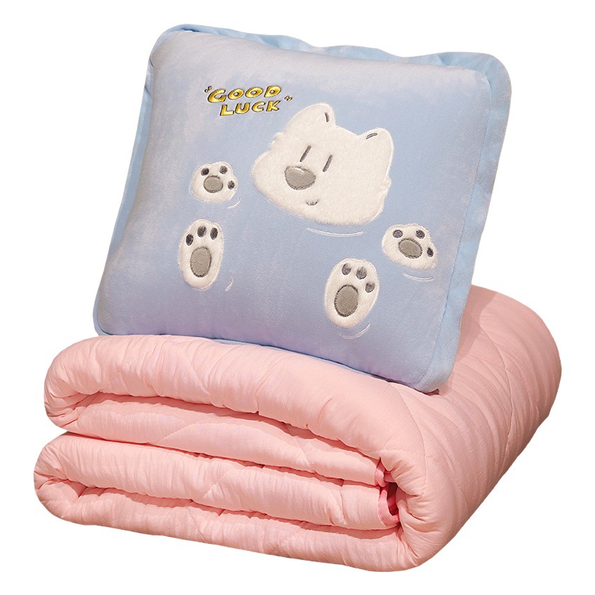 Almohada engrosada edredón de doble uso Oficina plegable siesta almohada manta dos-en-uno sofá coche almohada Coche
