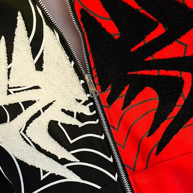 Embroidered print jacket