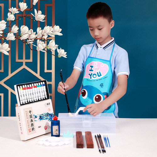 Painter Chinese painting pigments Chinese painting set 12 colors 24 colors 36 colors painting ink painting students beginner dyes