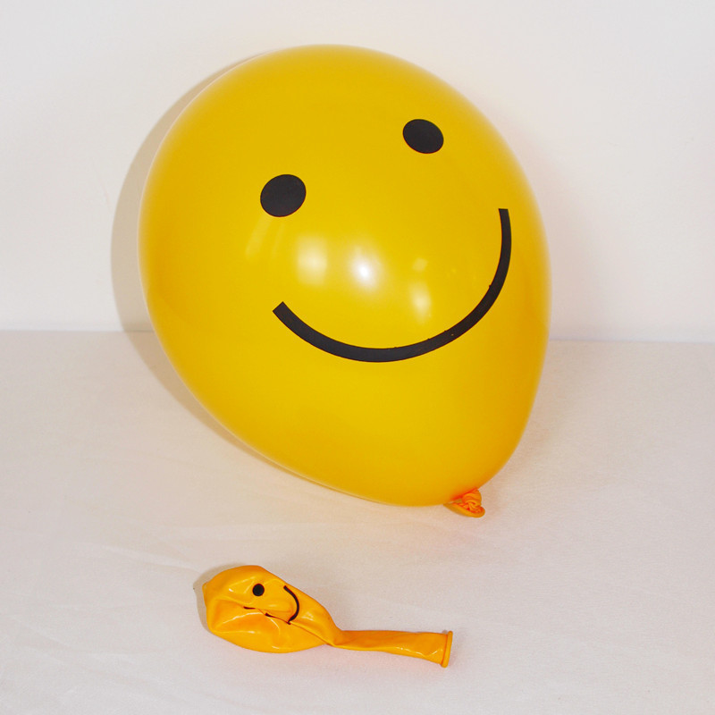 Cara sonriente amarillo limón de 12 pulgadas, 100 unidades por paquete
