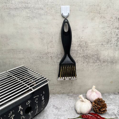 BBQ Grill Mesh Stainless Steel BBQ Cleaning Brush Grill Tool Outdoor Camping Household Portable Cleaning