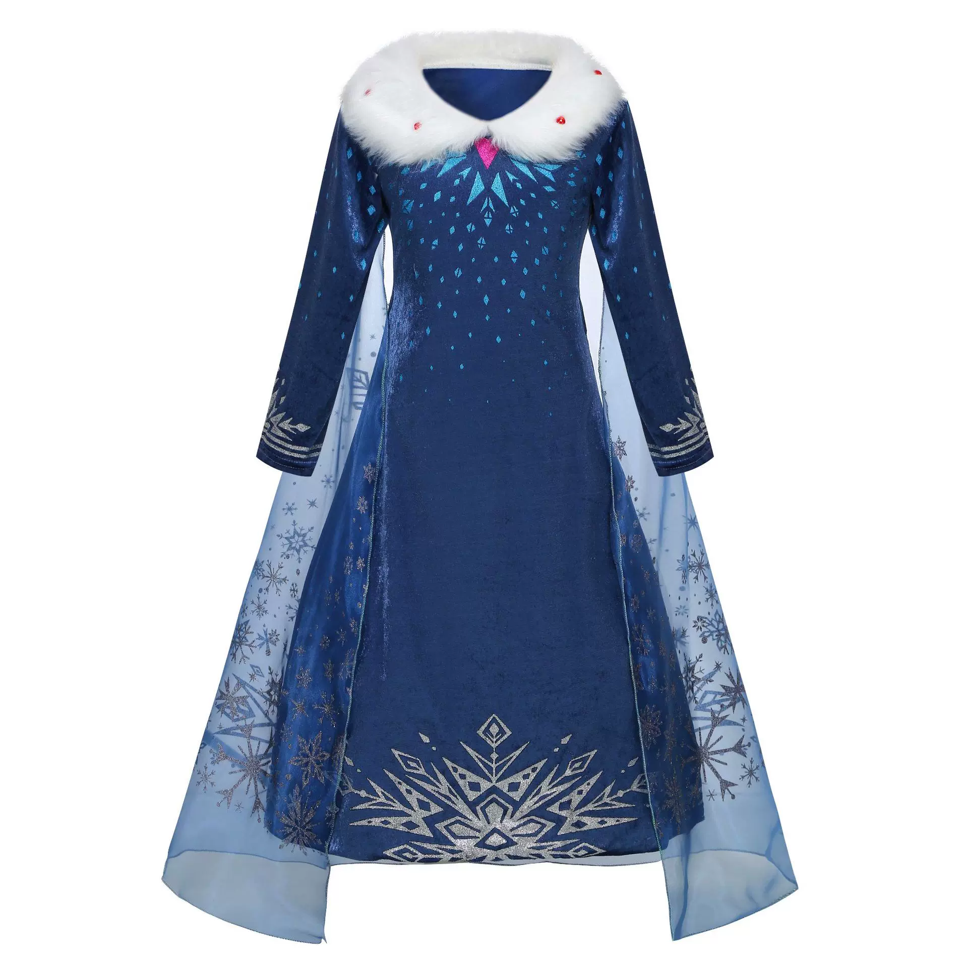 春秋2020爱莎冰雪奇缘公主裙frozen2长袖连衣裙万圣节女童礼服裙