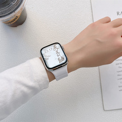 適用於蘋果手錶5678代硅膠錶帶Apple Watch se金剛波浪款硅膠錶帶