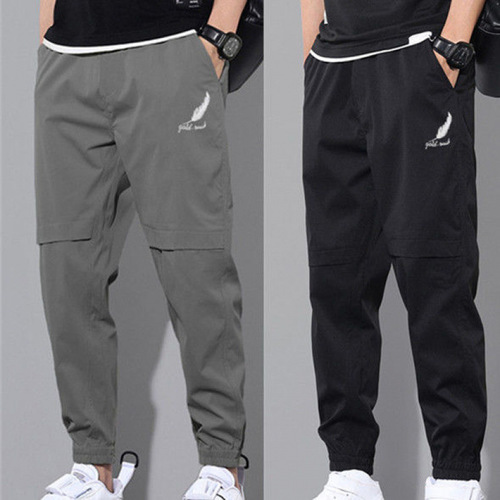 Men's overalls, teenagers, foot-tight pants, students 'trendy sweatpants, men's, loose casual pants, all-matching.