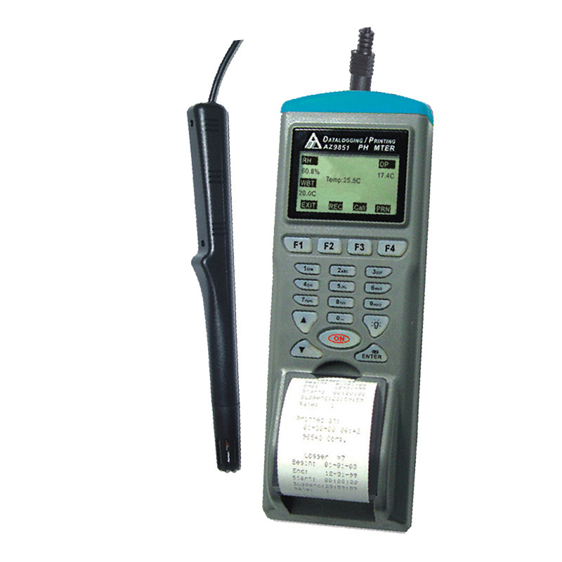 衡欣 AZ9851 进口温湿度记录器印表机 工业级温湿度计 湿球温度计