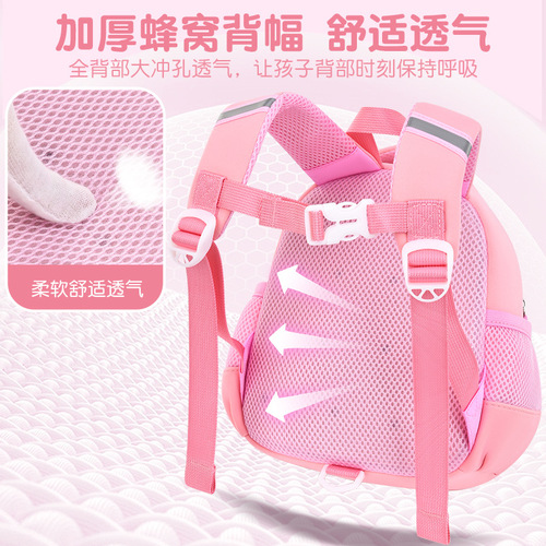 New cartoon-style cute backpack for boys and girls, suitable for 1-7 years old, with a protective spine design, lightweight, and large capacity, dual-shoulder backpack.