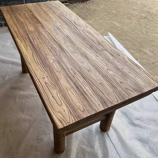 Old Elm Wood Table Solid Wood Retro Tea Table Tea Table Long Dining Table Home Log Desktop Bar Long Table Desk