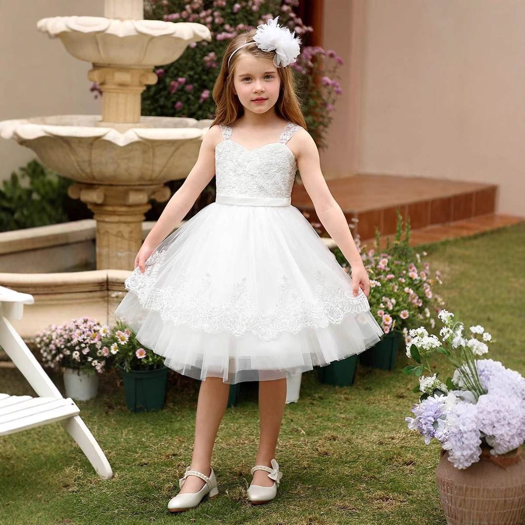 Robe tutu de princesse pour filles, robe de soirée courte, tenue de spectacle pour enfants de 3 à 7 ans (prévente | expédition sous 15 jours)_voghion.com