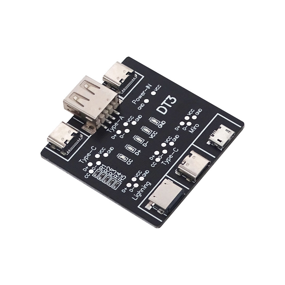 数据线检测板DT3 适用苹果安卓Type-c接口快充线异常检测器