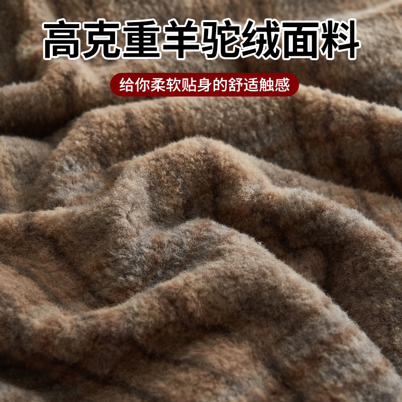 Simple estilo retro alpaca cuatro piezas de cachemira de leche de invierno engrosado sábanas de cachemira de coral colcha de cama de tres piezas