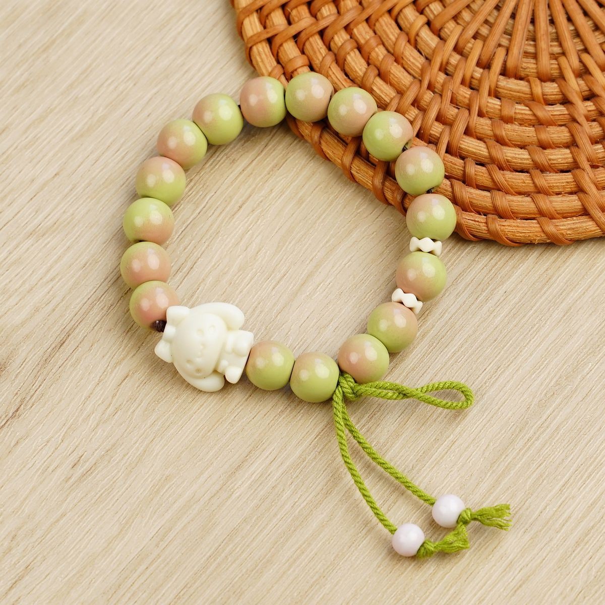 Jingdezhen pulsera de cerámica de verano mujer alta sensación galletas serie de gatos nicho diseño universal pulsera alta sensación