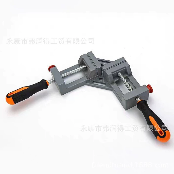 Аппаратные инструменты 90 градусов Алюминиевый сплав Одной ручкой деревообрабатывающий прямоугольный зажим угловой зажим деревообрабатывающий инструмент деревообрабатывающий зажим