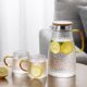 Household borosilicate glass cold white water bottle suit large capacity lemon pot transparent hammered glass cold water bottle