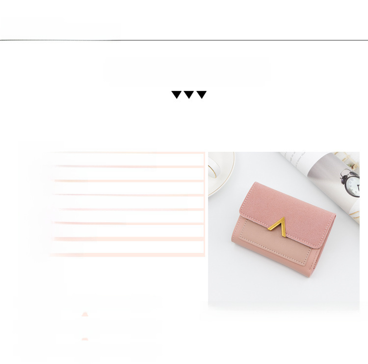New Korean Style Women's Short Card Bag Small Wallet Three-fold Wallet Women's Multi-card Card Bag Mini Card Case_voghion.com