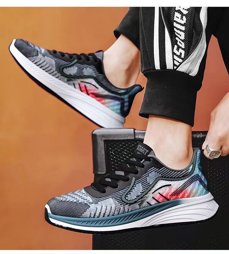 Scarpe da tennis da uomo Scarpe in pelle Sneakers Suola in gomma Calzature imbottite leggere e traspiranti_voghion.com