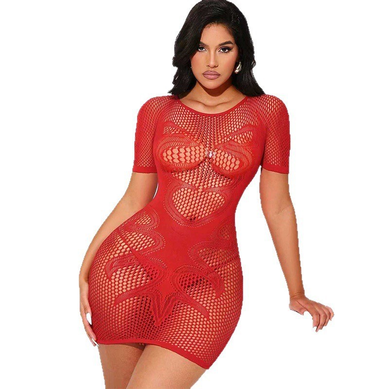 Bency Personalizado Navidad Europa y América ropa interior sexy encaje hueco sexy seducción pareja coquetear YD24905