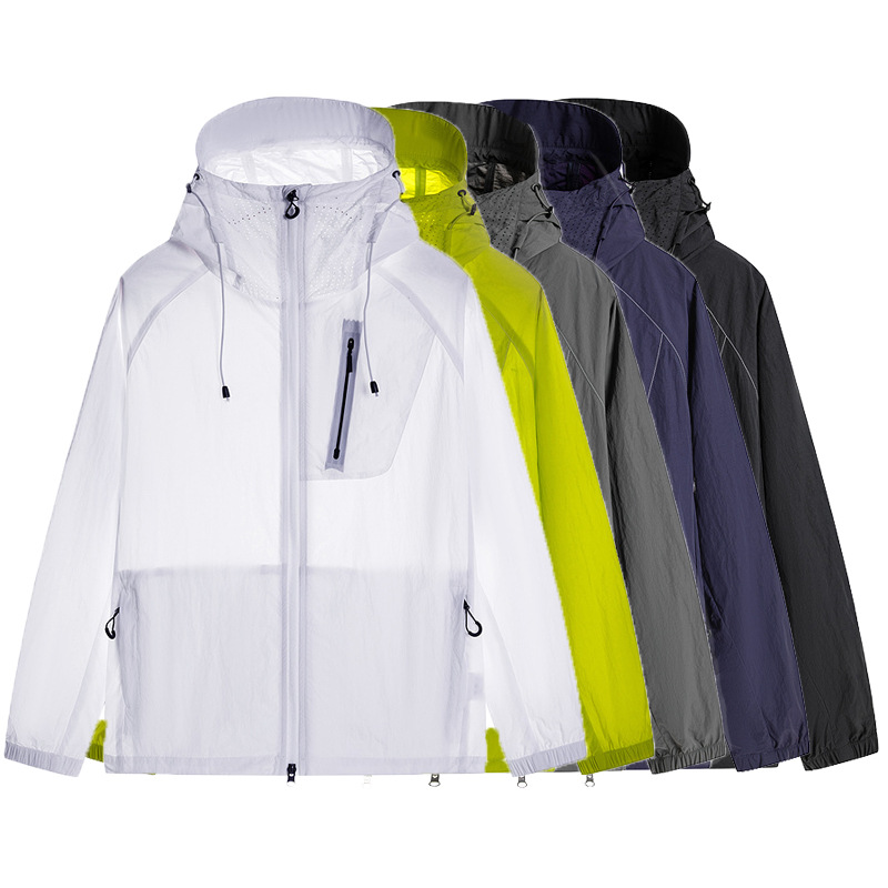 Nueva ropa de protección solar antibacteriana 7A para hombres y mujeres, estilo pareja, ropa de verano para el cuidado de la piel, ropa de protección solar con capucha, compra al por mayor transfronteriza en grupo