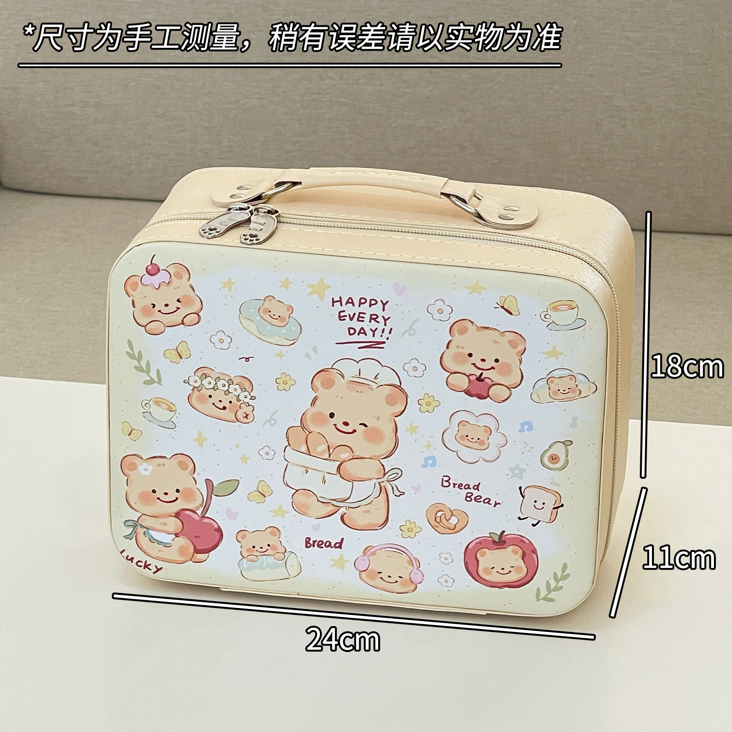 2025 nuevo espejo bolsas de maquillaje portátiles lindas maquillaje caja de gran capacidad portátil de alto valor facial almacenamiento de viaje impermeable