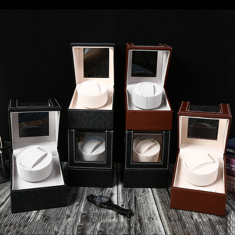Wholesale Mechanical Watch Box Automatic Winding Watch Winder Box Single-Head Electric Motor Watch Winder Watch Packaging