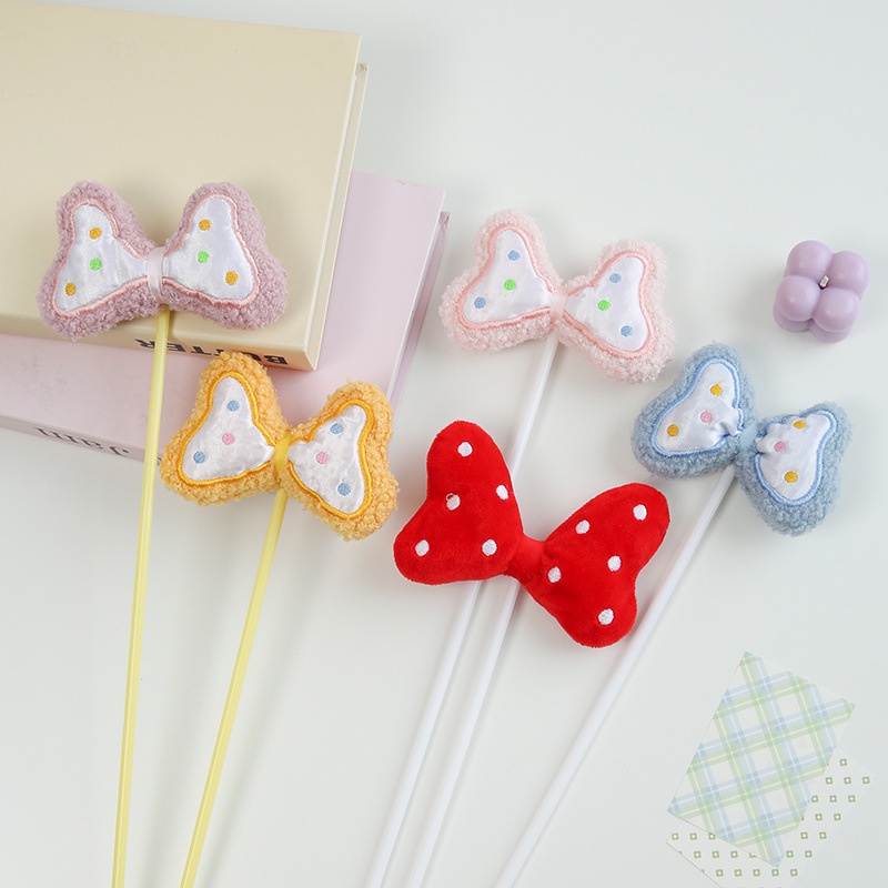 六一儿童节蝴蝶结礼物玩偶插卡花束diy装饰配件鲜花包装材料