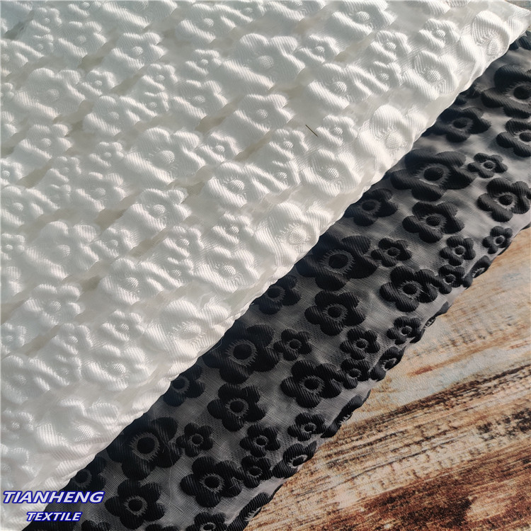 现货厂家直供春夏夏透气薄款欧根纱小花女装童装 衬衫连衣裙面料