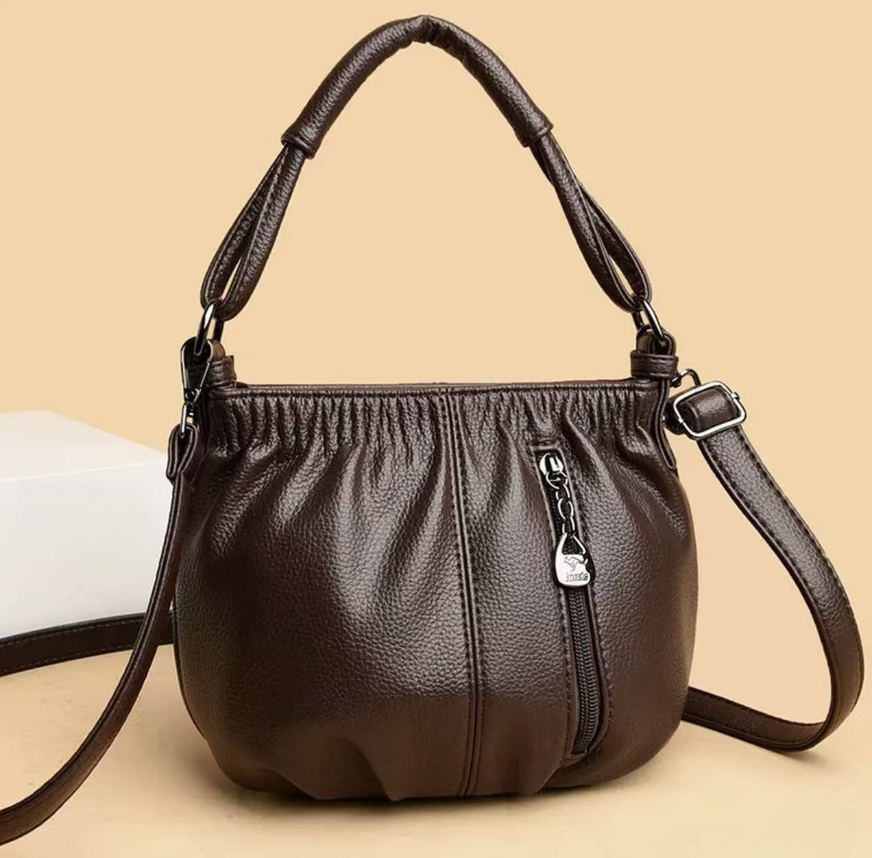 Premium Women’s Shoulder Bag In Soft Leather Versatile Handbag_voghion.com