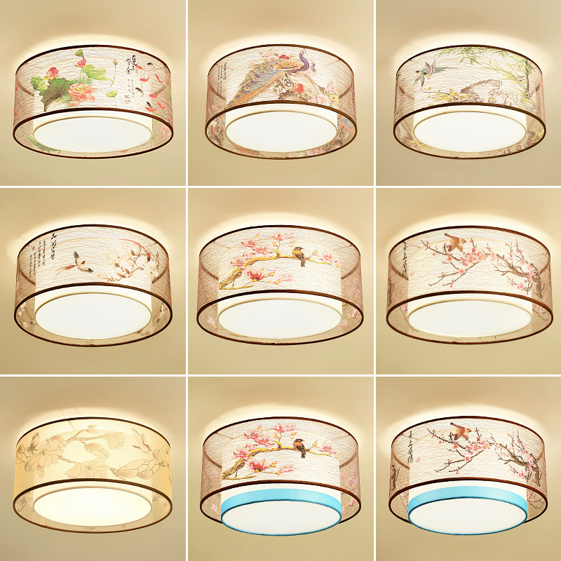卧室吸顶灯圆形方形led简约现代客厅书房过道温馨浪漫新中式灯具