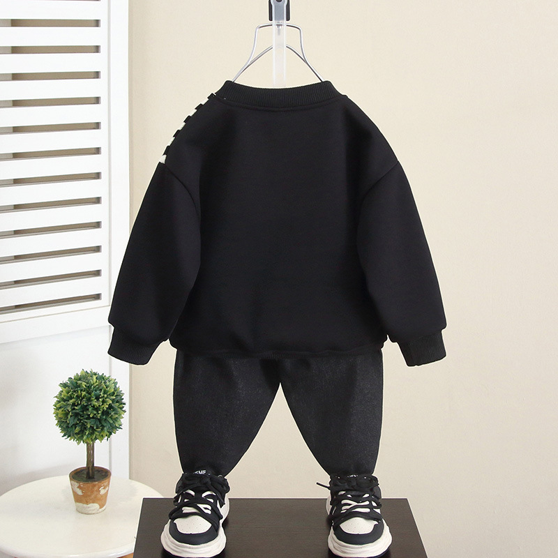 6122 Traje de suéter de primavera y otoño para niños Top de niño 2025 otoño nuevo traje de dos piezas de moda para niños y bebés