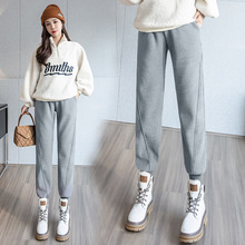 4XL孕妇裤子女秋冬季新款常规外穿宽松可调节小脚孕妇休闲裤秋