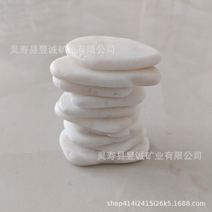 White Graffiti Rock Painting Stone DIY Creative White Stone Piece Flat Asymmetrical 5-8cm Hand-Painted White Stone
