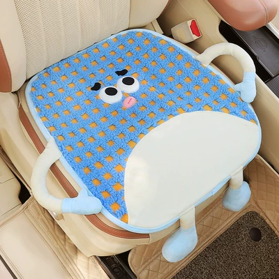 Car Headrest and Lumbar Support: Headrest - teddy-bear-blue-cushion