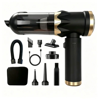 Car vacuum cleaner with three levels of strong suction, wireless power display, portable brushless handheld dust remover for home use (Tozsoranlar) - customized-cross-border-hot-selling-products-minimum-order-of-1000-sets-exclusive-sales-in-south-america-no-resale-allowed