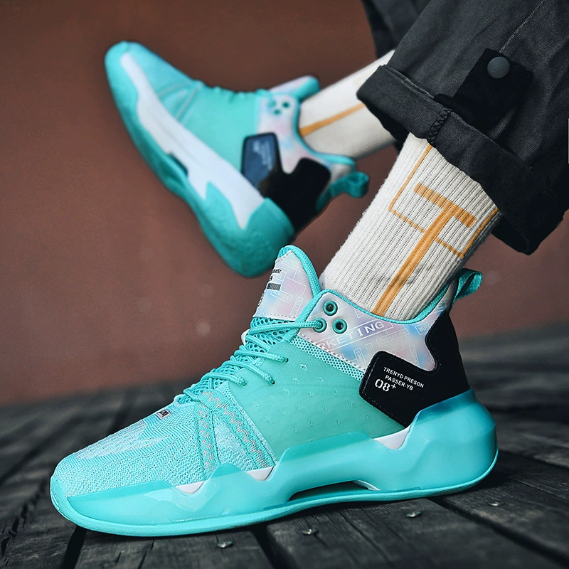 Поколение мужских и женских новых нескользящих износостойких баскетбольных кроссовок с высоким верхом, Спортивная амортизирующая спортивная обувь