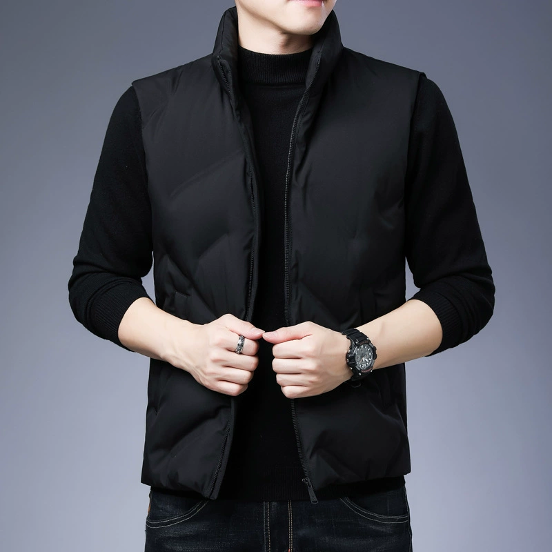 Winter vest with down for leisure, jacket sleevless