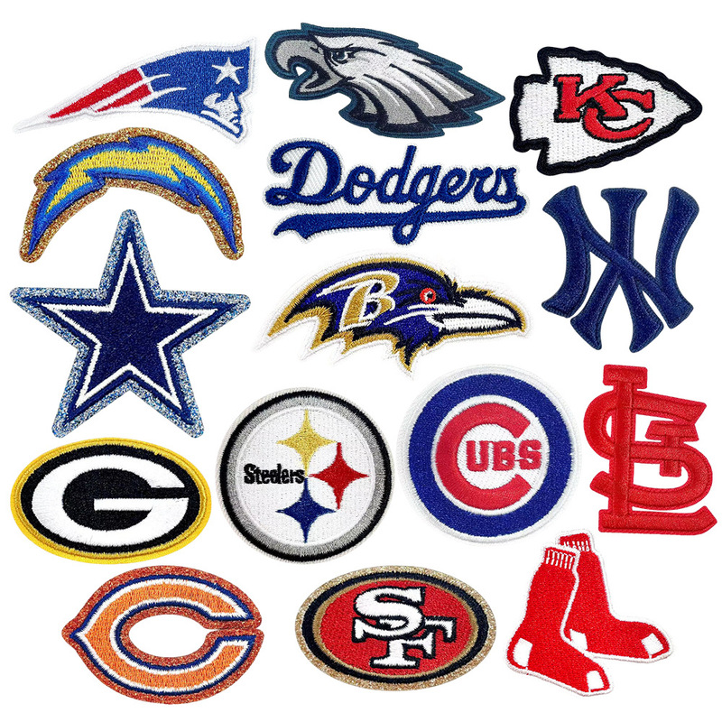 Nfl/Mlb Team Embroidered Patches, Denim Repair Badges, Sports Style Patches, Wholesale in Stock