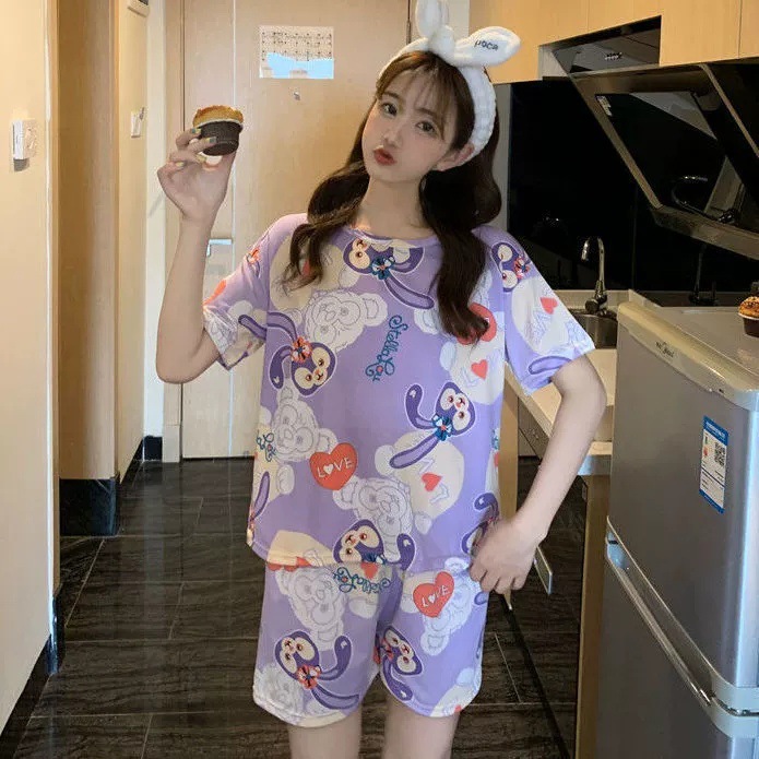 Traje de manga corta - conejo azul