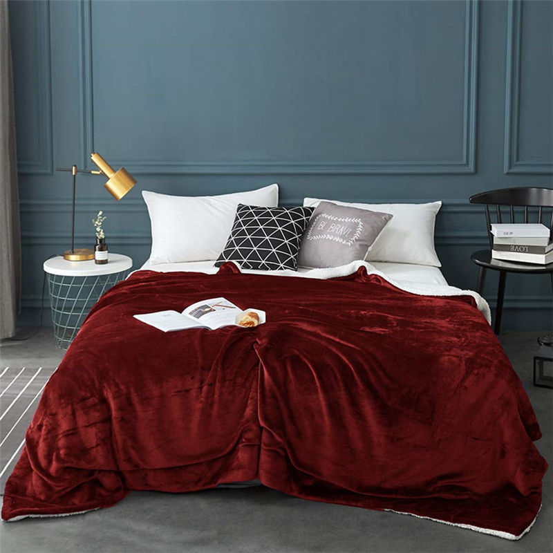 Cachemira de franela cordero de coral mantas mantas edredones sábanas gruesas mantas de lana sola persona doble mantas de aire acondicionado invierno