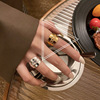 Tide, fashionable line small design ring, simple and elegant design, internet celebrity, on index finger