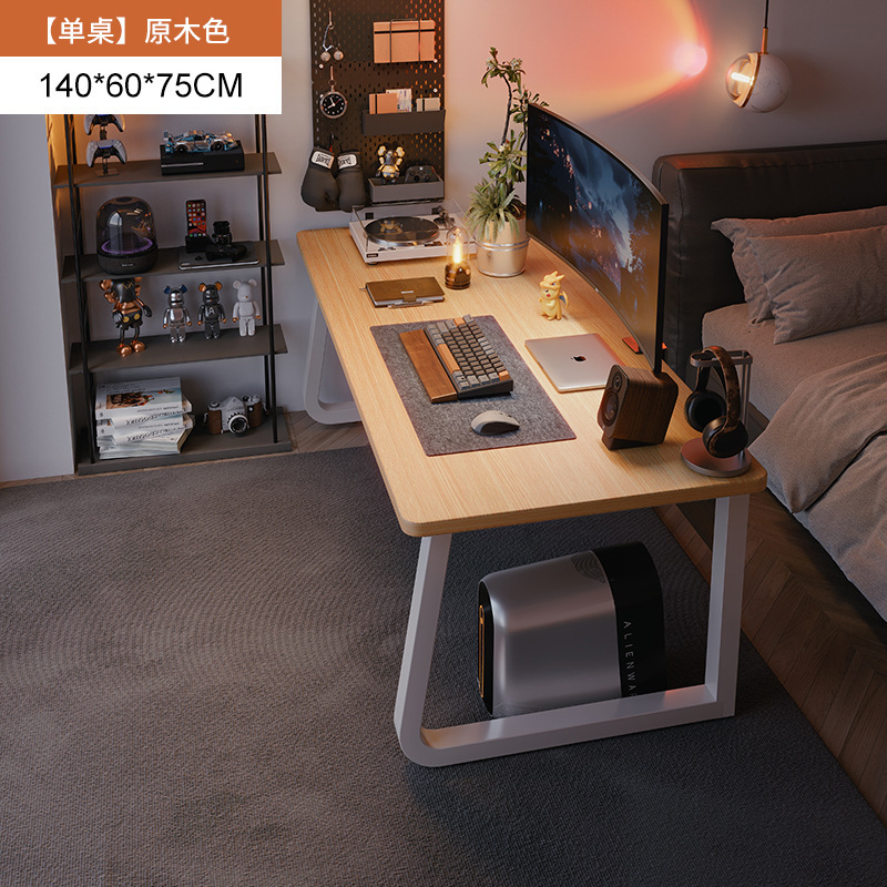 Mesa de computadora de cama mesa de escritorio mesa de trabajo simple moderna dormitorio simple escritorio de escritorio rectangular