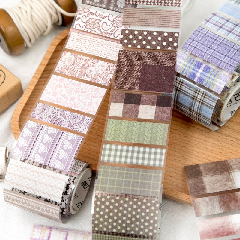 Yanji Die-Cut Tape, Vintage Fabric Pattern Material for Journaling, DIY Base Material, Student Diary Decoration Stickers Yanji Die-Cut Tape, Vintage Fabric Pattern Material for Journaling, DIY Base Material, Student Diary Decoration Stickers