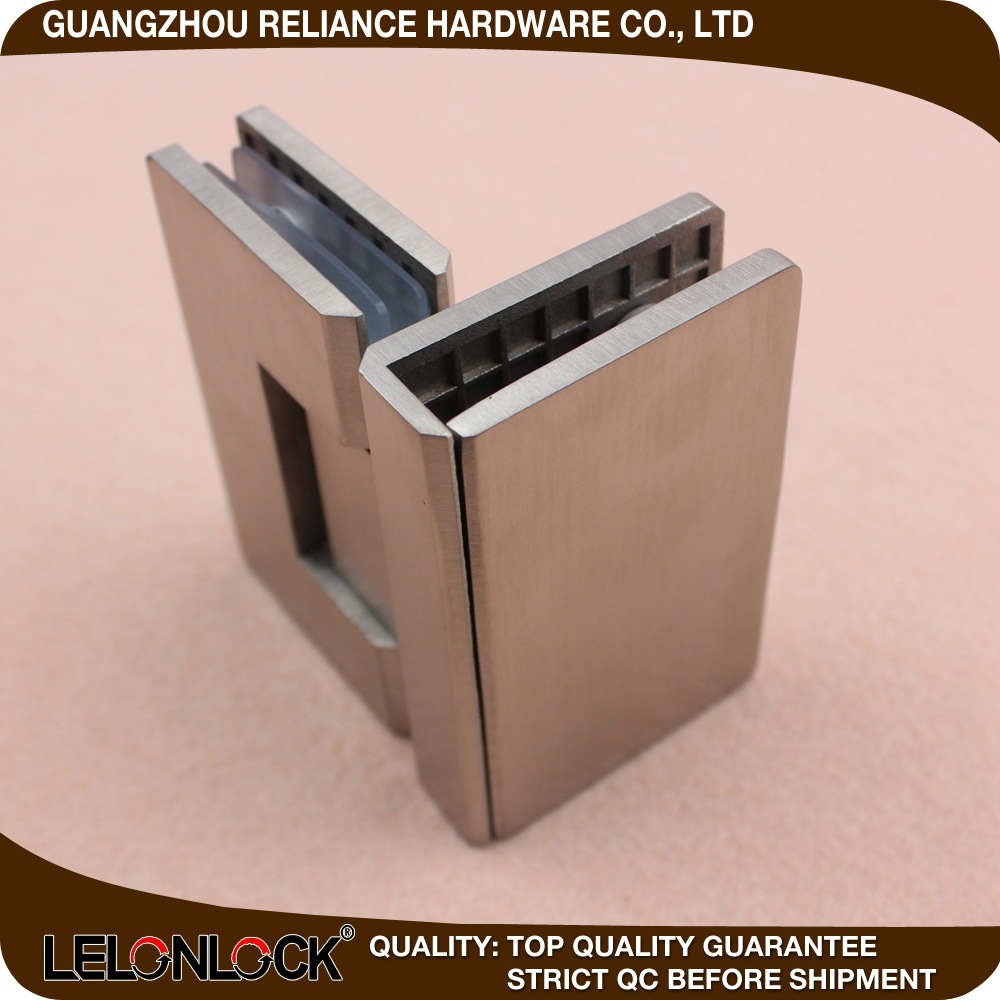 Acero inoxidable fundido 90 grados abrazadera de baño bisagra de ángulo recto abrazadera de puerta de baño accesorios de hardware de ducha de hotel