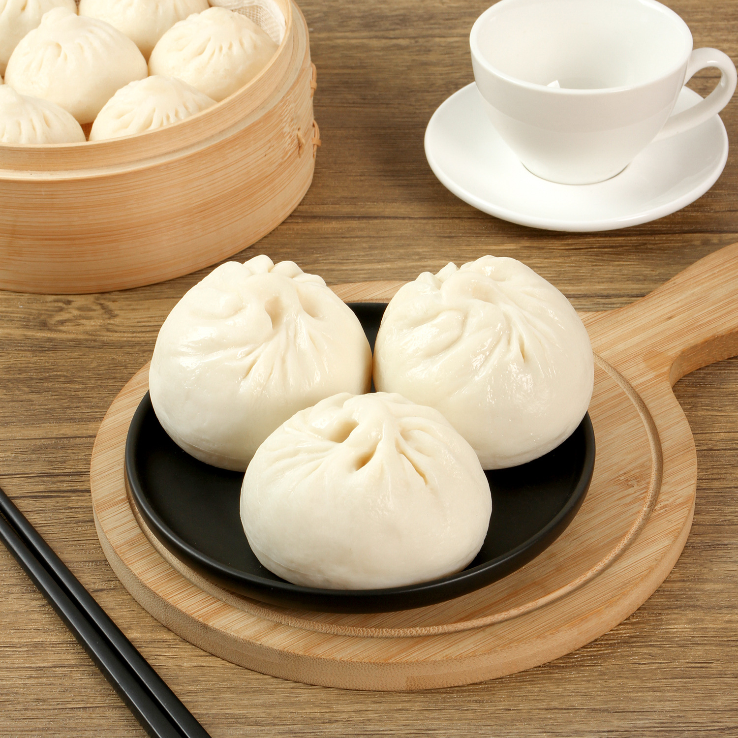 PVC仿真手工包子模型影视拍摄道具橱窗假食物早餐面食肉包摆件