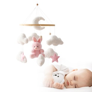 Ins Scandinavian Style Soothing Bed Bell Kidsren's Baby Sleep Soothing Bed Companion Bed Bell Teddy Bear Rabbit Bed Bell