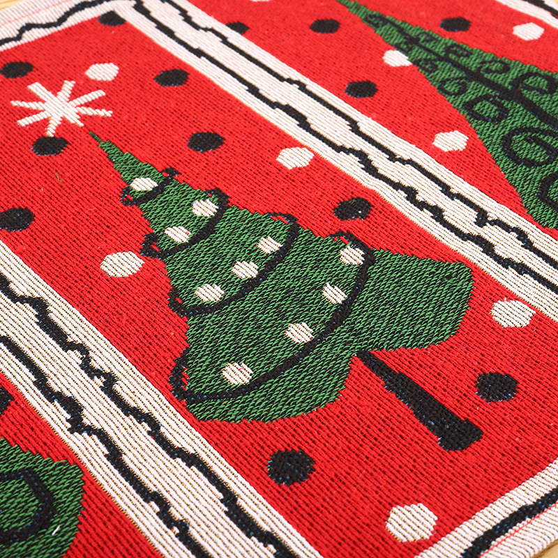 80g Weight Placemat Kitchen and drinking utensils Placemat Event & Party Supplies 1 Piece Quantity Party Occasion Christmas Festival Christmas Tree Pattern Cute Style Embroidery Craft Christmas Cute Christmas Tree Party Placemat 8