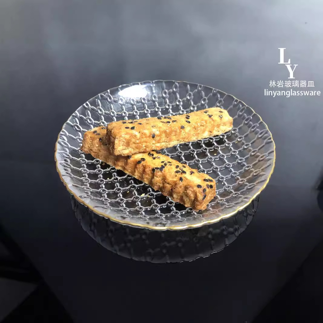 Plato Frutas Vidrio Relieve - Hotel Hogar