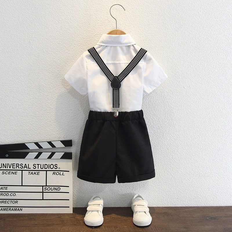 Flower boy costume for early age, long-sleeve, overall, trousers, classic suit jacket for boys, British style